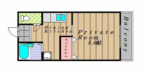 コーポ池之内【110号室】の間取り