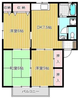 グリーンシャルマン D棟【2階】の間取り
