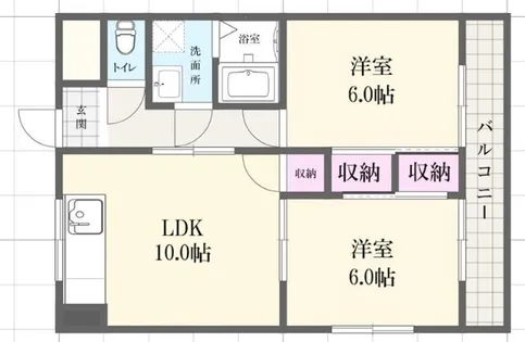 ピュア東姫路【2階】の間取り