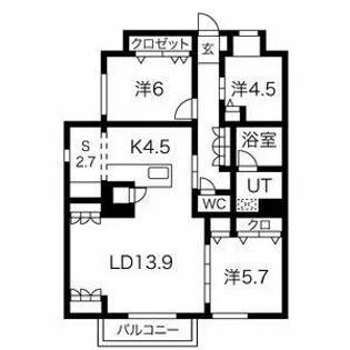 グレイスレジデンス八事【3階】の間取り