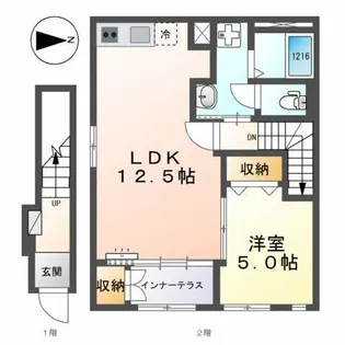 サンライズ【2階】の間取り