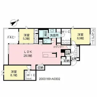 MASTメゾン小倉宇佐町【3階】の間取り