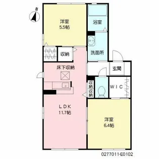 MAST緑ヶ丘 E棟【2階】の間取り