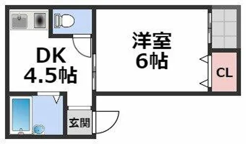 ファーストイン森ノ宮【4階】の間取り