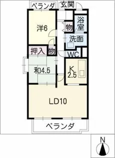 オプスよもぎ台【3階】の間取り