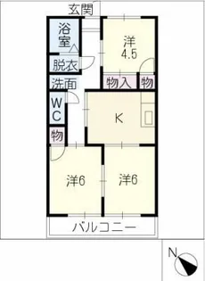 フォーラム石川【2階】の間取り