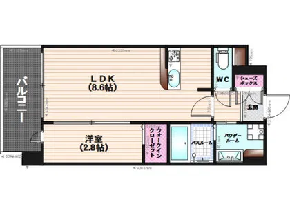 グランフォーレ大橋プレミア【4階】の間取り