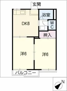 ホワイトハイム【2階】の間取り