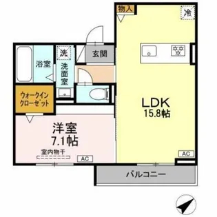 グレイスガーデン赤渋【1階】の間取り