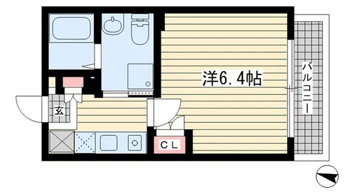 グレイスシャトー王子【501号室】の間取り