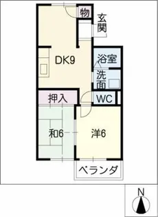ヴァンベール三新【3階】の間取り
