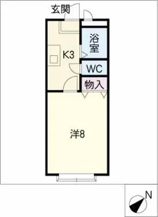 ヴィラージュリヴラン【2階】の間取り