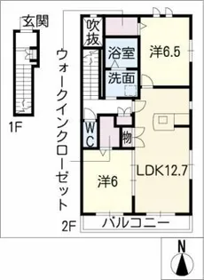 ヘーベルサンハイム【2階】の間取り