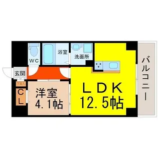 GRANDUKE新栄【2階】の間取り