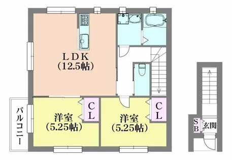 KARIN会下山【2階】の間取り