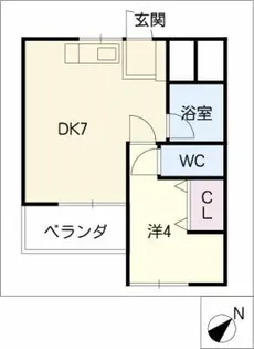 日の出マンション【1階】の間取り