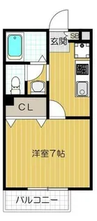 シャンテ香里【1階】の間取り