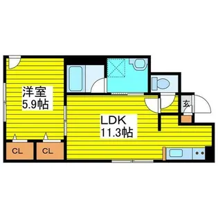 ポプルス【103号室】の間取り