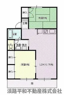 2LDKの間取り画像