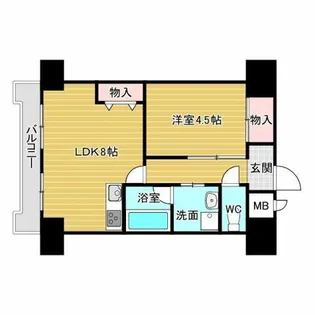 パークモダン新大阪【6階】の間取り