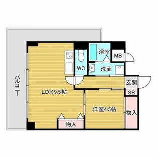 パークモダン新大阪【9階】の間取り