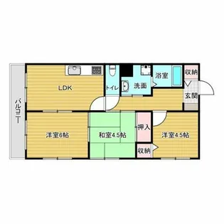 パークウエスト豊中【4階】の間取り