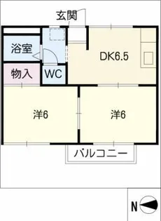タウンコートⅠ【2階】の間取り