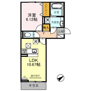 セジュールサンフィールド 小篠原【2階】の間取り
