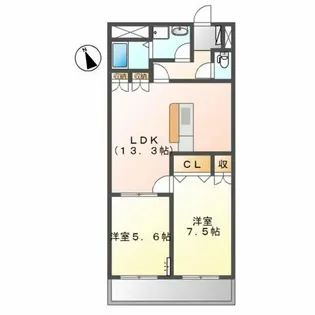 ネオ・コスモ加木屋B【2階】の間取り
