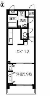 K’s国府宮【102号室】の間取り
