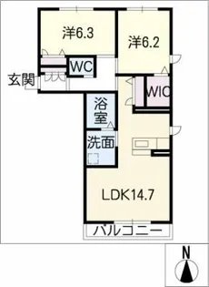 ボンヌール・T【2階】の間取り