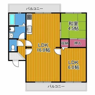 パークアベニュー弐番館【1階】の間取り