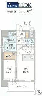プランドール新北野【9階】の間取り