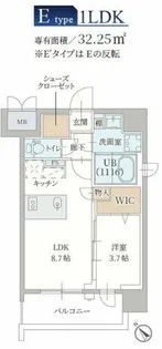 プランドール新北野【10階】の間取り