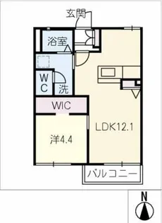 メゾン北浦【1階】の間取り