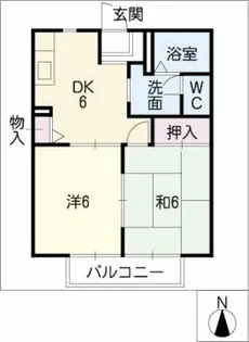 ディアコート蔵子C棟【2階】の間取り