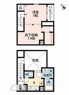 ホワイトプラム井尻【1階】の間取り