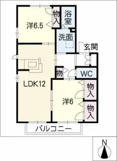 メリースクエア C館【1階】の間取り