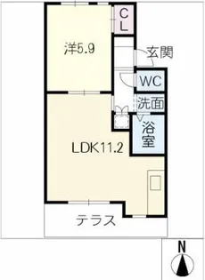 メゾンブランシェ【1階】の間取り