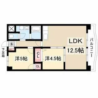 Bay Court SOUTH(ベイコートサウス)【3階】の間取り