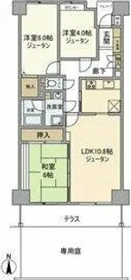 杁中スカイタウンA棟【1階】の間取り