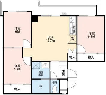 パークコート北堀江【1002号室】の間取り
