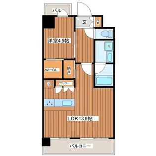 アーバネックス中崎町Ⅱ【7階】の間取り