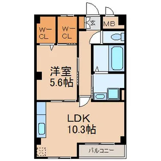 サンテラス【2階】の間取り