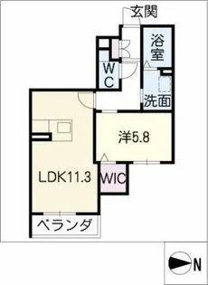 ベレオ月見坂【2階】の間取り