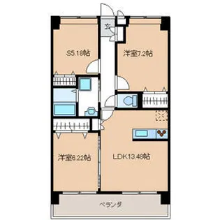 サンルージュ春日【501号室】の間取り