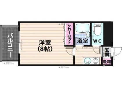 ステイタスマンション大橋【403号室】の間取り