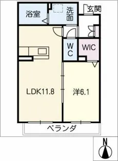 ガーデンコート C棟【2階】の間取り
