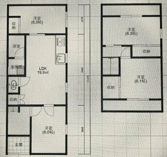 奈良県大和郡山市矢田町【一戸建】の間取り