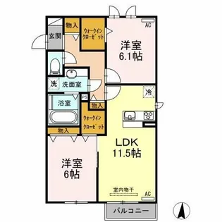 TUBASA【2階】の間取り